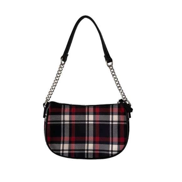 Women’s Suede Christmas Plaid (Tartan) Small Handbag in Perfect New Condition - Picture 13 of 13